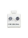 メール便対応商品【インポート】ジルコニアピアス 2個セット 6mm シルバー キュービック PIERCED EARRINGS silver