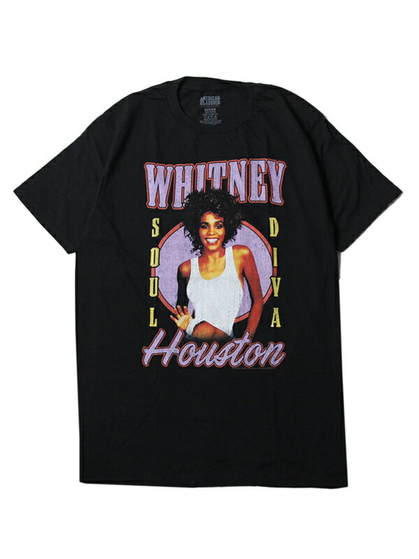 yC|[gzWHITNEY HOUSTON Soul Diva Lightweight Tee black zCbgj[q[Xg vg TVc ubN American Classics