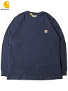 yUSfzCarhartt LOOSE FIT HEAVYWEIGHT LONG SLEEVE POKET T-SHIRTS TEE navy J[n[g [YtBbg wr[EFCg OX[u |Pbg TVc lCr[ K126