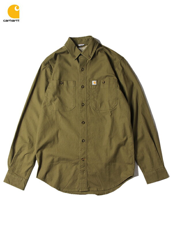 yUSfz Carhartt Rugged Flex Rigby Long Sleeve Work Shirt Regular Military Olive J[n[g MbhtbNX OX[u [N Vc ~^[ I[u