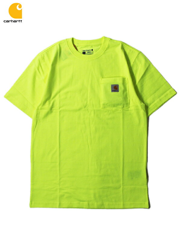 yC|[gzCarhartt LOOSE FIT HEAVYWEIGHT 6.75oz SHORT SLEEVE POCKET T-SHIRTS Tee brite lime J[n[g 6.75IX V[gX[u |PbgTVc K87 lIJ[ C