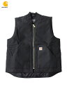 yC|[gzCarhartt Relaxed Fit Firm Inslulated DUCK VEST black J[n[g _bNxXg ubN