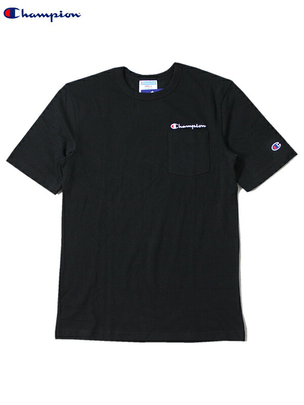 yUSfzChampion HERITAGE LOGO POCKET S/S TEE black `sI we[W S |Pbg TVc ubN