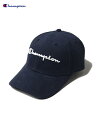 yUSfzChampion `sI S 6pl Rbg Lbv lCr[ LOGO 6PANEL COTTON CAP navy