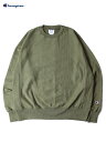 yUSfz Champion 12oz REVERSE WEAVE CREW NECK SWEAT french olive `sI 12 IX o[XEB[u wr[EFCg N[lbN XEFbg g[i[ ږ N t`I[u