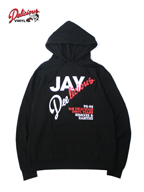 【正規品】Delicious Vinyl JAY DEE Pullover Hoodie Parka black J DILLA デリシャスヴァイナル フーディー パーカー ブラック