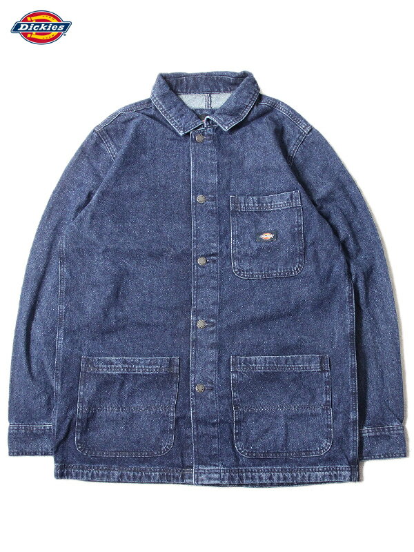 【USモデル】Dickies TCR09 DENIM CHORE COAT stonewashed denim ディッキーズ デニムジャケット カバーオール ストーンウォッシュデニム ネイビー