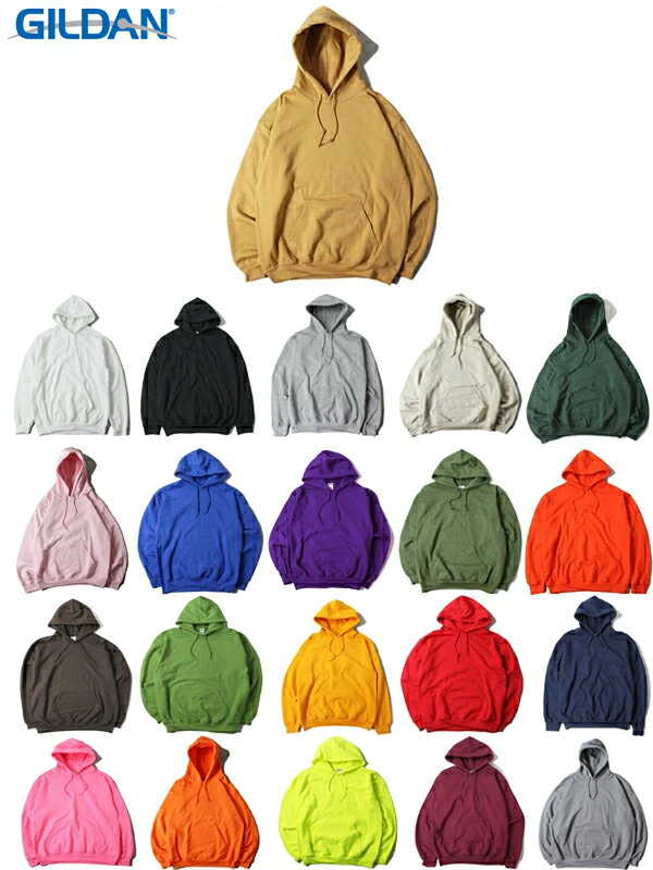  GILDAN 8oz PLAIN PULLOVER PARKA HOODIE 20color ギルダン 8オンス プルオーバーパーカー フード プレーン 無地 全20色