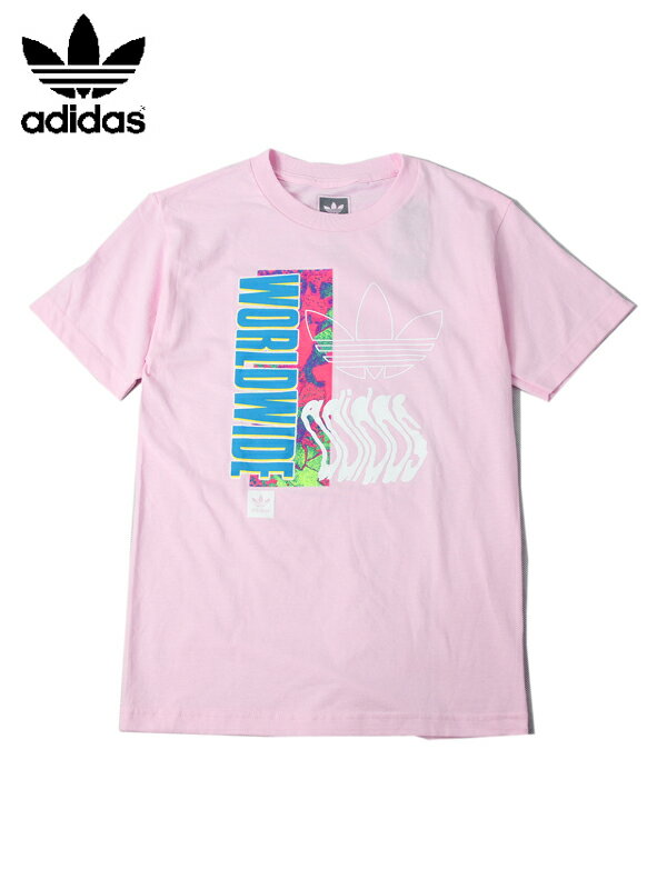 yC|[gKizadidas AfB_X S  TVc sN WORLD WIDE TEE pink