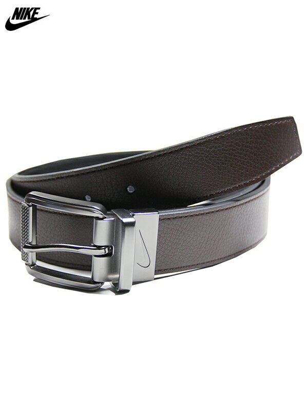 【インポート】NIKE REVERSIBLE LEATHER BELT brown/black ナイキ リバーシブル レザー ベルト ブラウン/ブラック