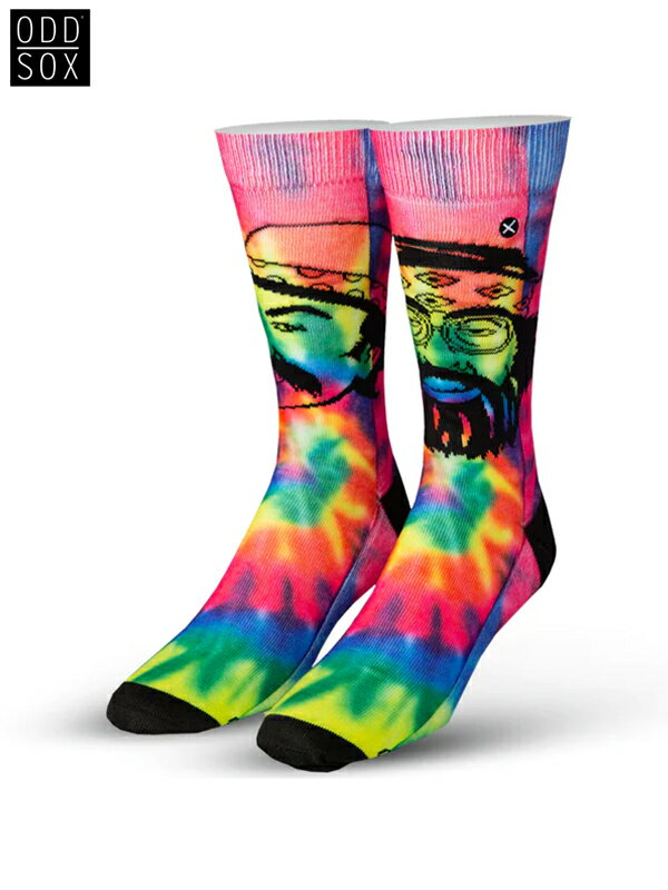 【メール便対応1点まで】【インポート 】ODD SOX "CHEECH & CHONG TRIPPY" SOCKS tyedie オッドソックス チーチョン クルーソックス タイダイ(OSCHCHTRP)