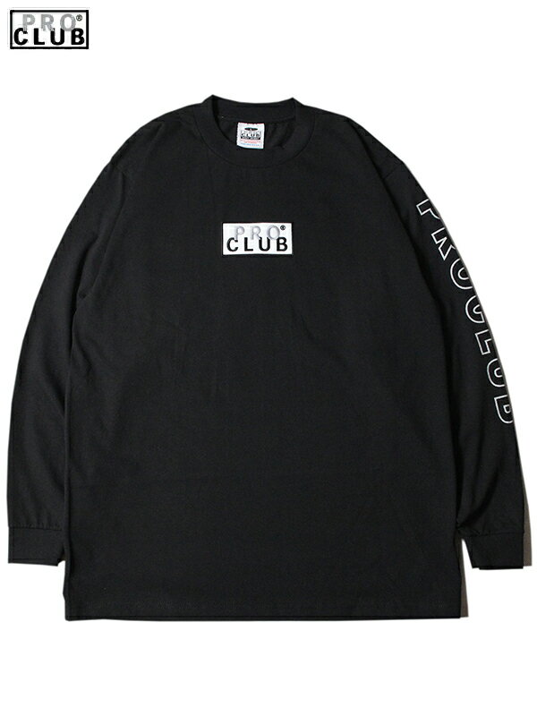 yUSfzPRO CLUB BOX LOGO HEAVY WEIGHT LONG SLEEVE T-SHIRTS TEE black vNu {bNX S wr[EFCg OX[u TVc T ubN