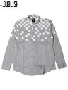 PUBLISH パブリッシュ "Rafi" Button Down Shirt gray ボタンダウン シャツ グレー 汚れ有り