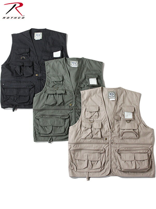  C|[g ROTHCO UNCLE MILITARY TRAVEL VEST black olive khaki XR AN~eB gx xXg tBbVOxXg ~^[ J[L x[W ubN