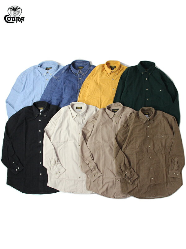 COBRA CAPS HEAVY WEIGHT WASHED DENIM LONG SLEEVE SHIRTS コブラキャップス ヘビウェイト ウォッシュド デニム シャツ 長袖