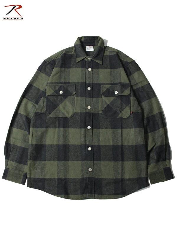 yC|[gzROTHCOEXTRA HEAVY WEIGHT FLANNEL SHIRT olive/black XR lVc ubN`FbN tlVc I[u/ubN