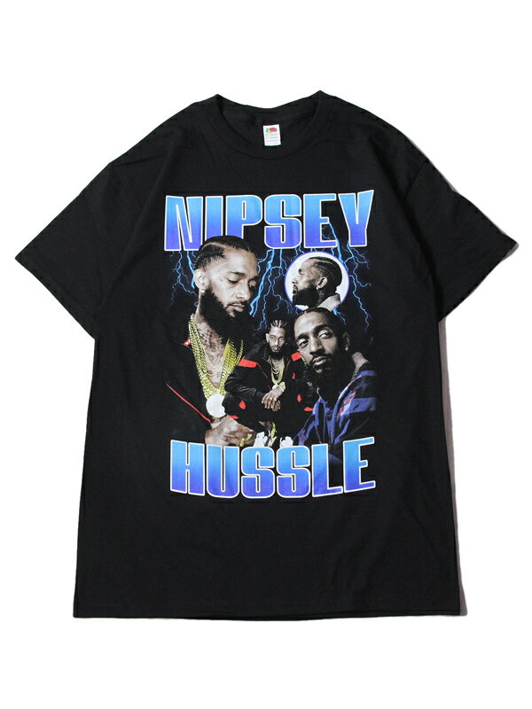 NIPSEY HUSSLE S/S Tee black ニプシー・ハッスル フォト Tシャツ ブラック Threads on demand