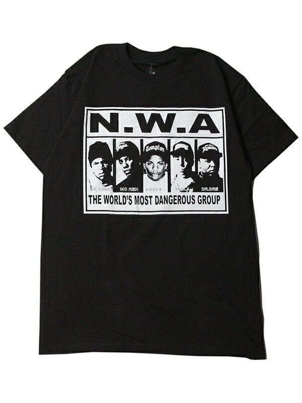 N.W.A "MOST DANGEROUS" S/S Tee black エヌダブリューエー モスト デンジャラス フォト Tシャツ ブラック Threads on demand