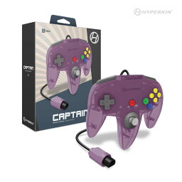 N64専用 キャプテン・プレミアム・コントローラ・アメジストパープル / "Captain" Premium Controller For N64® Amethyst Purple HYPERKIN