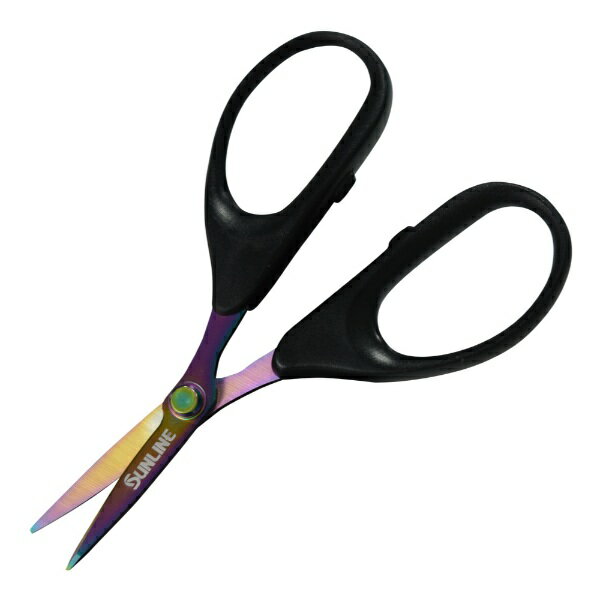 ラインカットちゃん SAP-1230/レインボー/PEライン対応/ノーテンションカット可/カーブ刃/チタンコート/防錆・耐摩耗/全長125mm/ステンレス合金鋼...