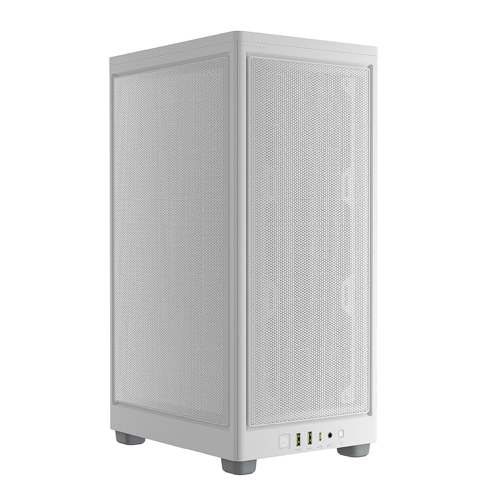 CORSAIR 2000D AIRFLOW CC-9011245-WW Mini-ITX PCケース ホワイト | 小型 エアフロー強化