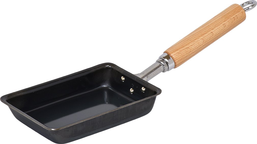 和平フレイズ 燕三条 黒皮鉄 弁当用 玉子焼き 卵焼き 9×14cm IH対応 ガス 木のハンドル 日本製 厳選素材 GR-9744
