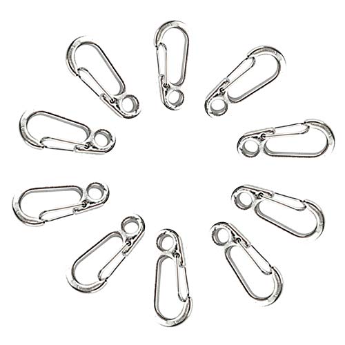 TEMLUM カラビナ 小型 ミニカラビナ 10個セット スナップフック キーホルダー 小物 鍵 つける先 キャン..