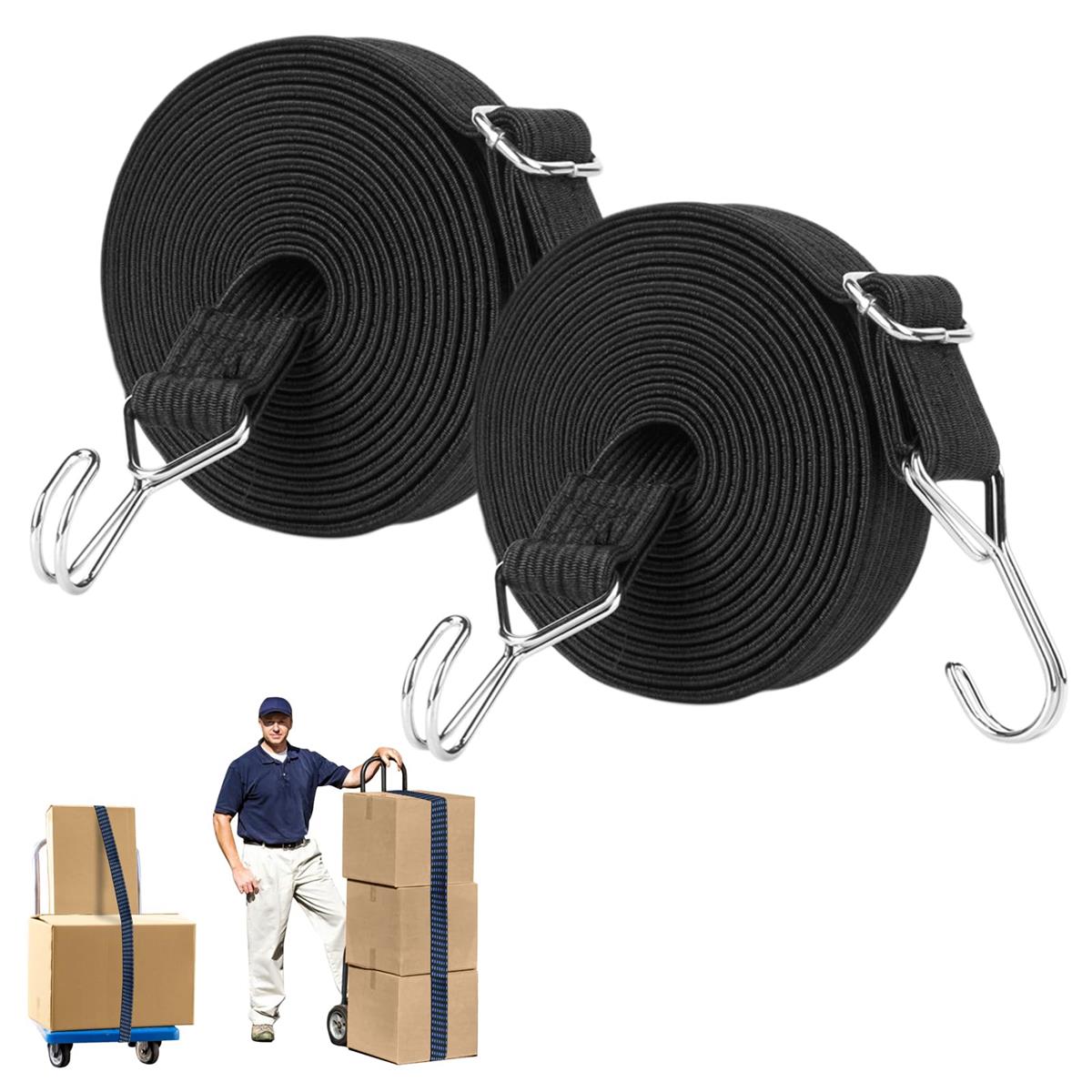 TRIWONDER 荷台用 ゴムバンド ゴムベルト 自転車 荷台 固定用 ロープ 紐 バンジーコード 両端フック付..