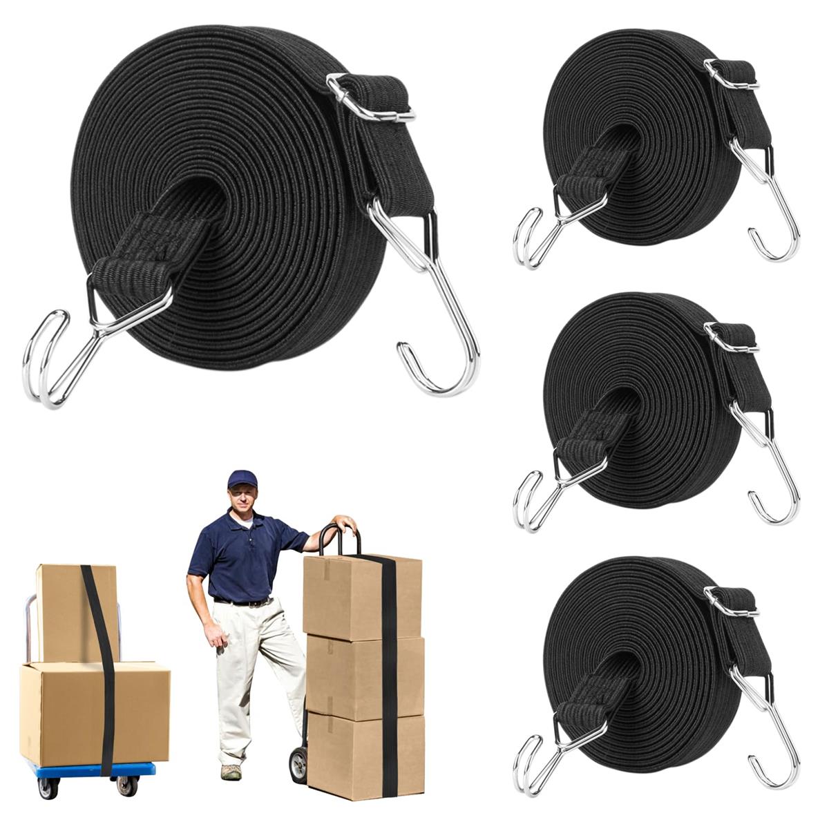 TRIWONDER 荷台用 ゴムバンド ゴムベルト 自転車 荷台 固定用 ロープ 紐 バンジーコード 両端フック付..