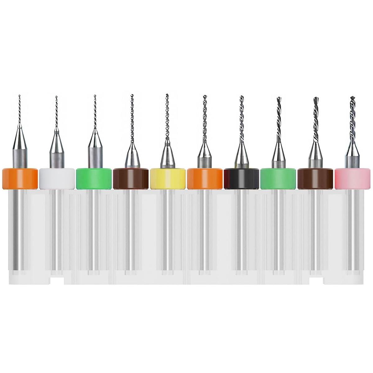 ドリル刃 極細ドリルビット ピンバイス ドリル マイクロドリル10本セット プリント基板の装飾彫刻用PCB..