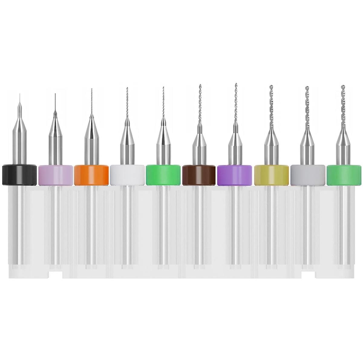 ドリル刃 極細ドリルビット ピンバイス ドリル マイクロドリル10本セット プリント基板の装飾彫刻用PCB..