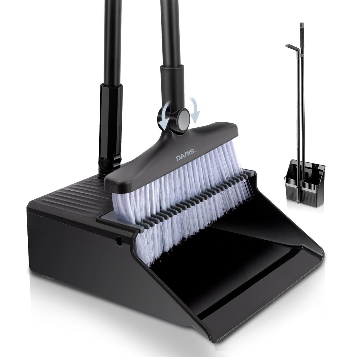 DARISHM ほうき ちりとり セット自立式 箒 塵取り 収納便利 室内 屋外 ベランダ 玄関 掃除