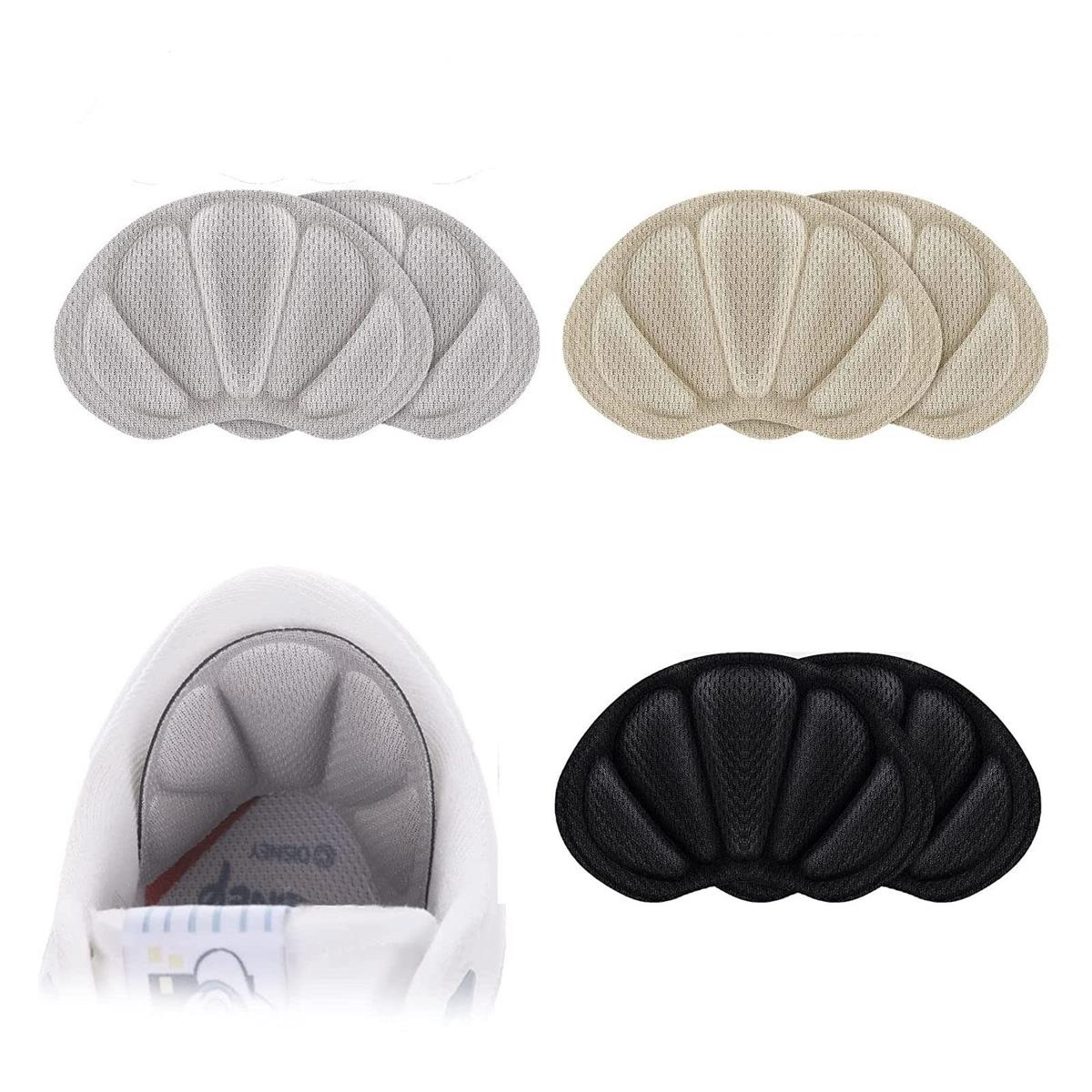 YFFSFDC かかとパッド パカパカ防止 靴ずれ防止 滑り止め サイズ調整 革靴 スニーカー 靴擦れ防止 かかと 踵保護 かかと修理 パッチ シューズ補修材 革靴 スニーカー かかと 貼るだけで簡単 3ペア (肌の色/グレー/黒)