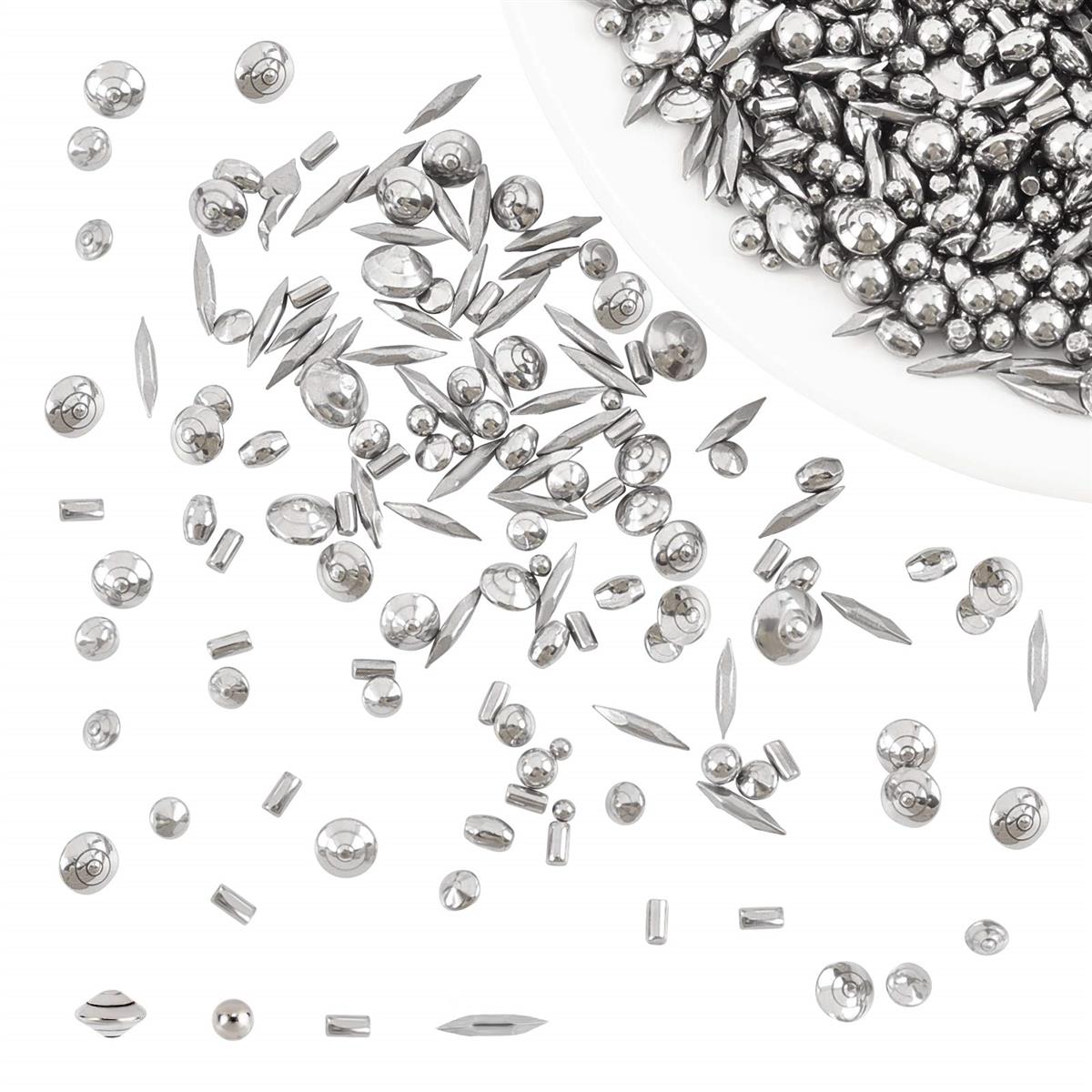 SUPERFINDINGS 450グラム 4種 研磨材 振動研磨機用ジュエリー研磨ビーズ ミックス研磨ステンレス鋼ビー..