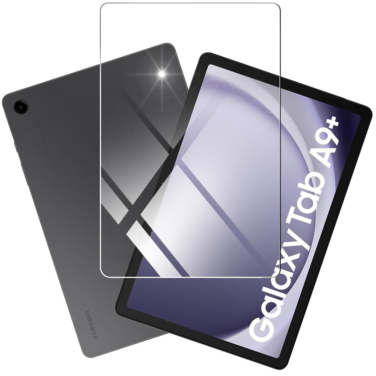 houge 【 タブレット用保護フィルム 】 Galaxy A9 Plus 用の ガラスフィルム Galaxy Tab S9 FE/Galaxy Tab A9 Plus/Redmi Pad SE フィルム 保護フィルム 強化ガラス タブレット 液晶保護 11インチ 飛散防止 硬度9H 高透過率 気泡防止 撥水撥油 貼り付け簡単