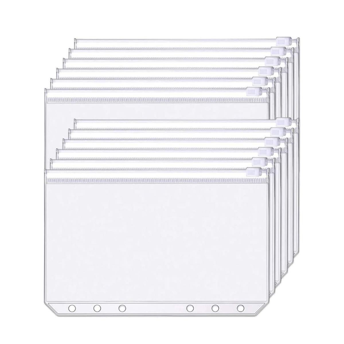 DFsucces バインダーポケット 6穴 システム手帳ポケット ルーズリーフ 書類ファイリングバッグ ファス..