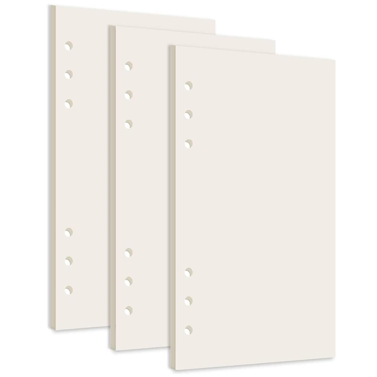 システム手帳用リフィル A5サイズ 6穴 45枚*3冊 システム手帳 ルーズリーフ バインダー メモ ビジネス手帳 リフィル用紙 詰め替え用紙 (無地)