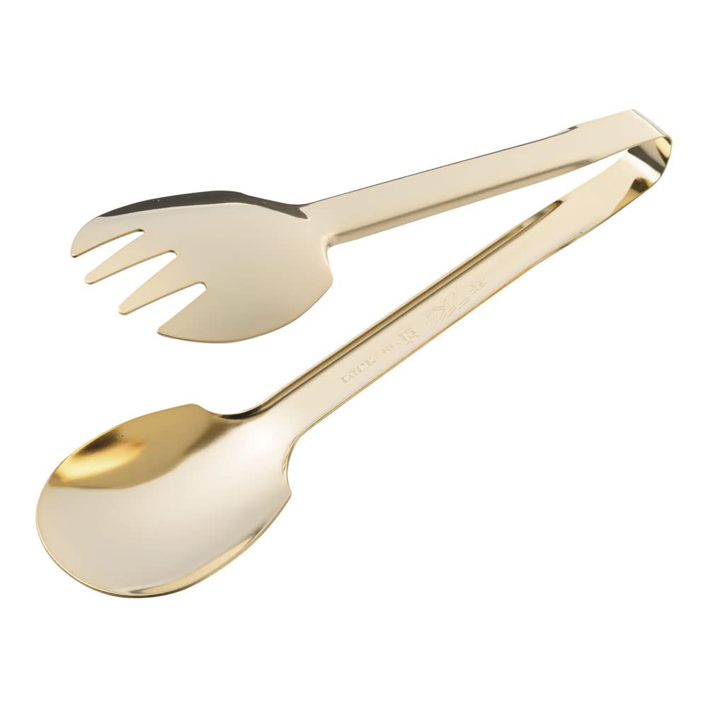 遠藤商事 業務用 ゴールドセーフティサラダトング 18-0ステンレス 日本製 BTVE701