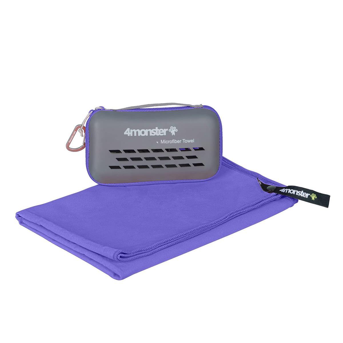 4Monster スポーツタオル アウトドア マイクロファイバー タオル コンパクト 速乾タオル ジムタオル フェイスタオル スイミングタオル 旅行 バスタオル