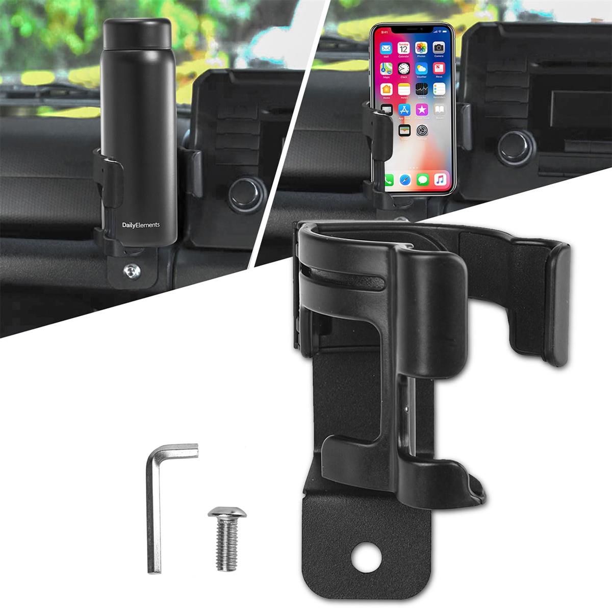 Motikvans ドリンクホルダージムニー用 ドリンクホルダーとスマホホルダー一体化 ジムニー jb64 アクセサリー Jimny シエラJB74 ドリンクとスマホホルダー