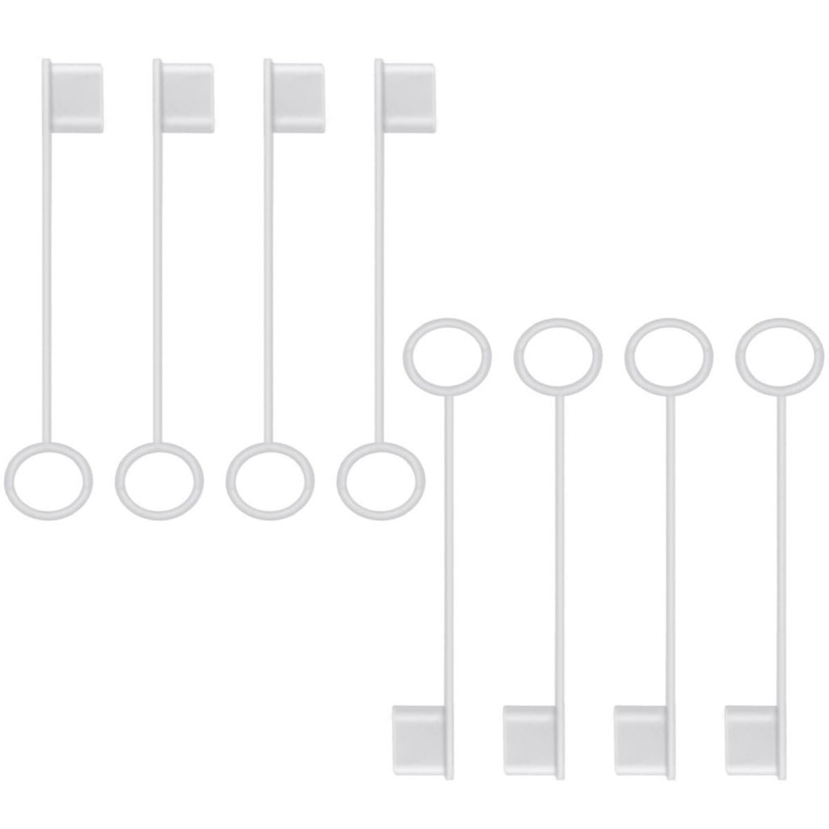 VSuRing USB Type-C(オス)用 保護カバーキャップ 脱落防止 シリコン製 ソフト リード付 USB C ケーブル コネクタカバー キャップ 防塵 防湿 防錆 端子保護キャップ 保護カバー 半透明 8個入