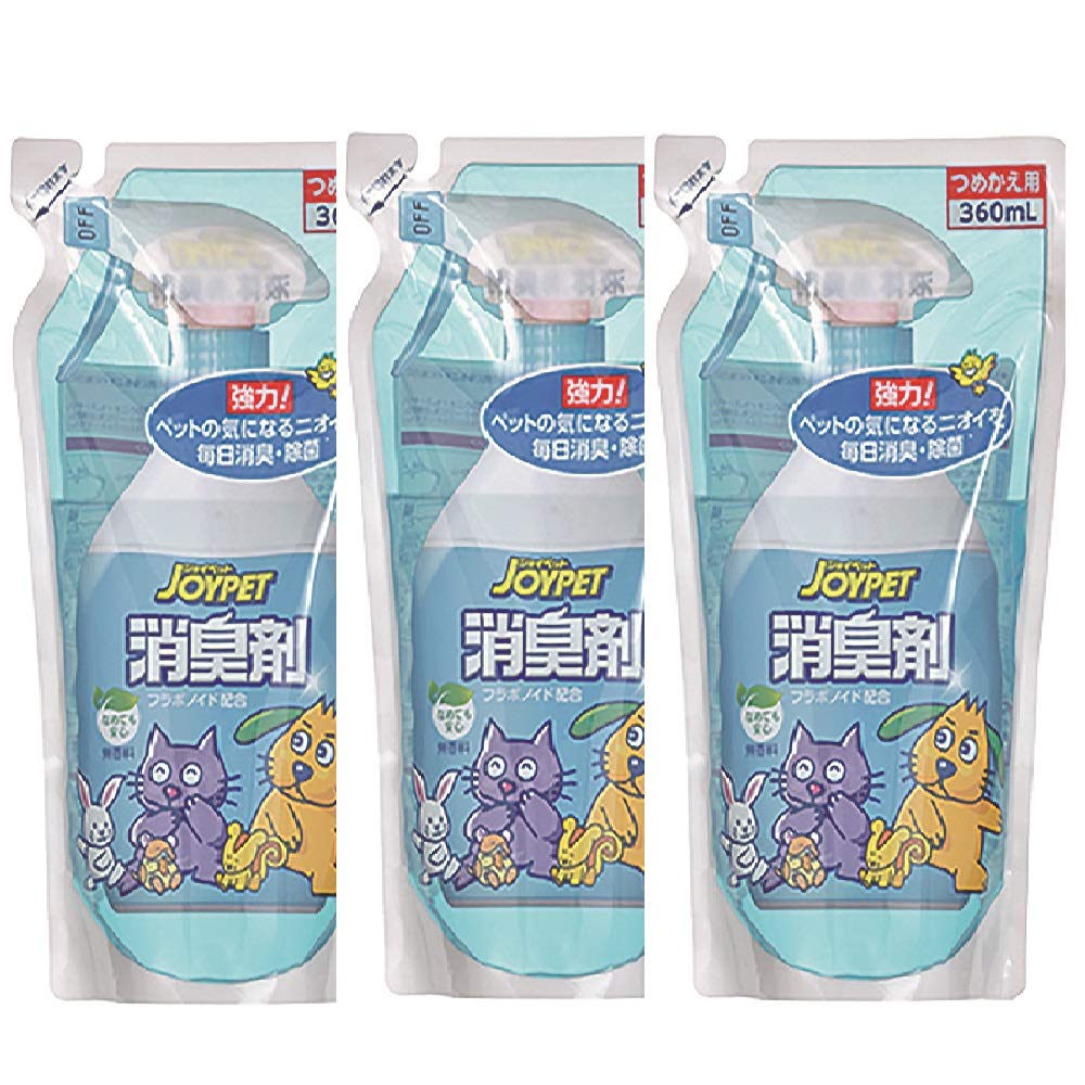 JOYPET(ジョイペット) 液体消臭剤 詰替用 ペット用 360ml×3個 (まとめ買い)