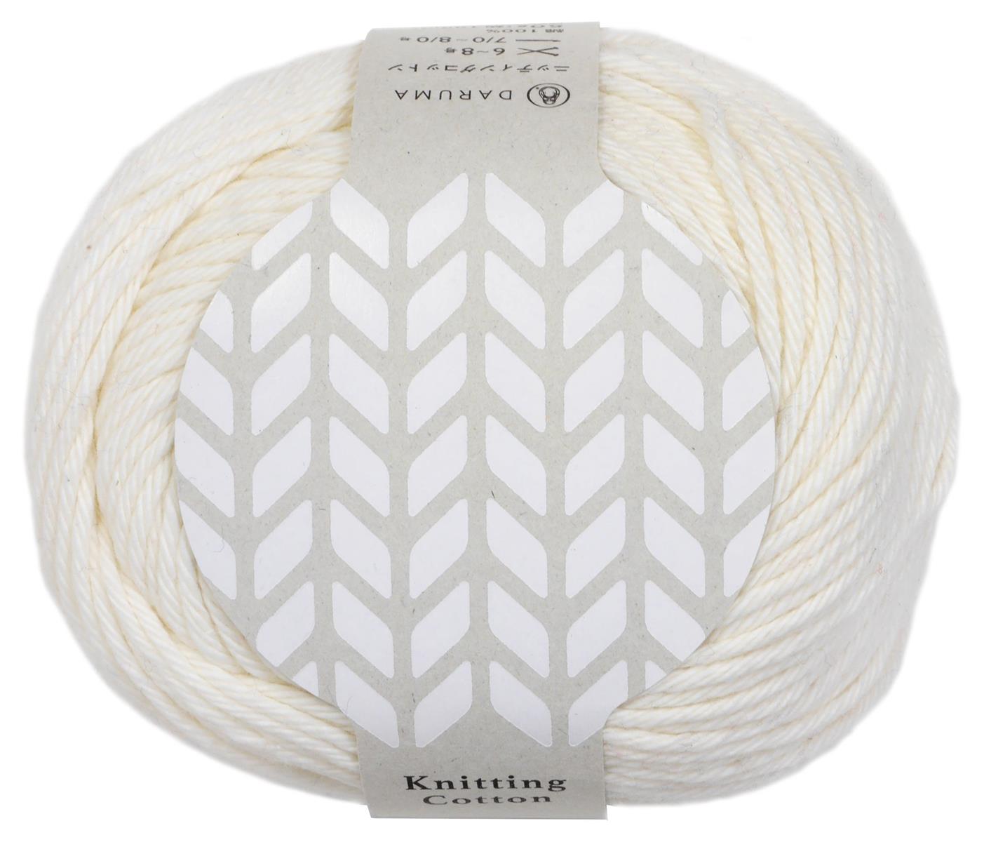 横田(Yokota) DARUMA ニッティングコットン クラフト 並太 Col.1 ホワイト 系 50g 約100m 5玉セット 3100