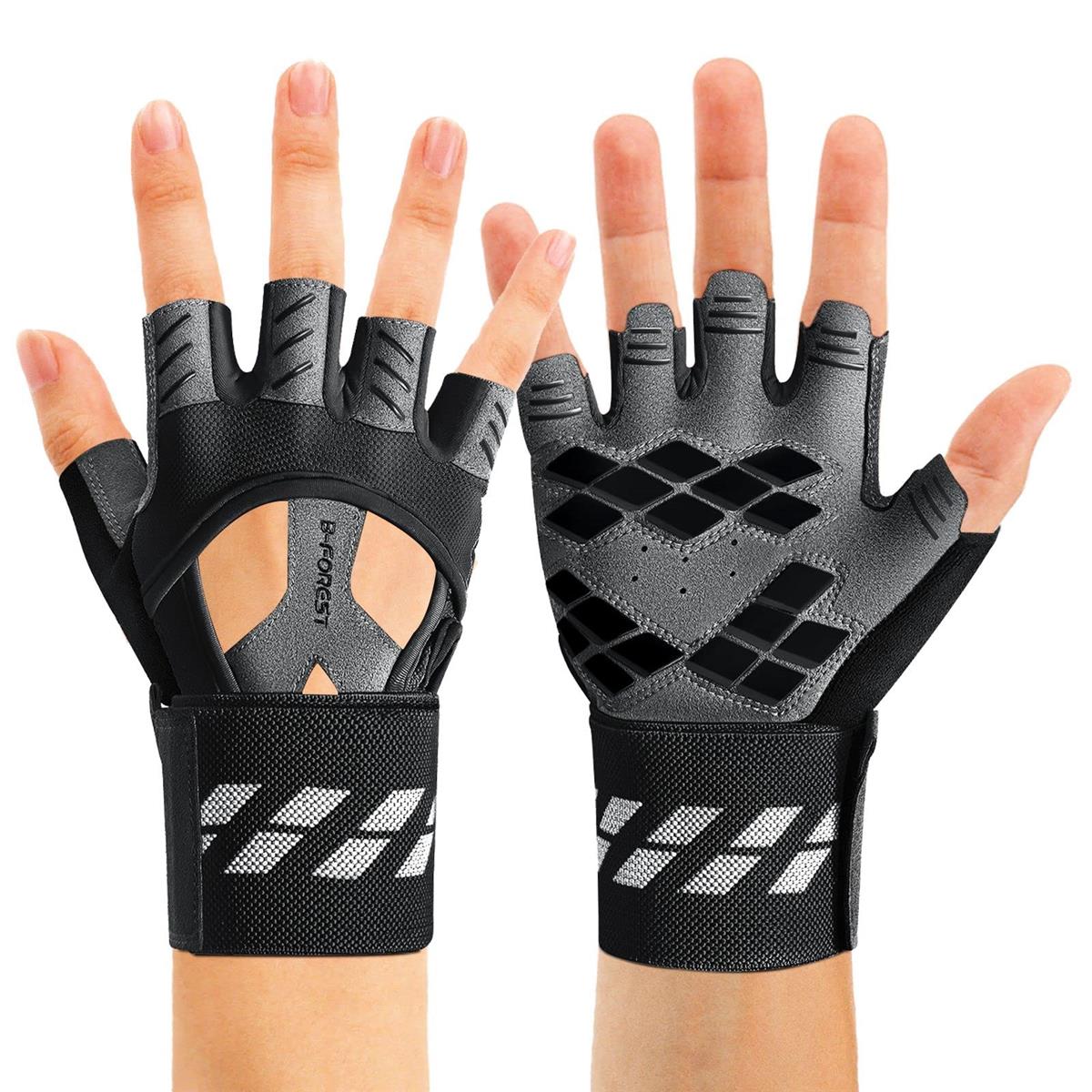 B-FOREST トレーニンググローブ 筋トレグローブ スポーツグローブ リストフラップ 手首固定付きトレッ..