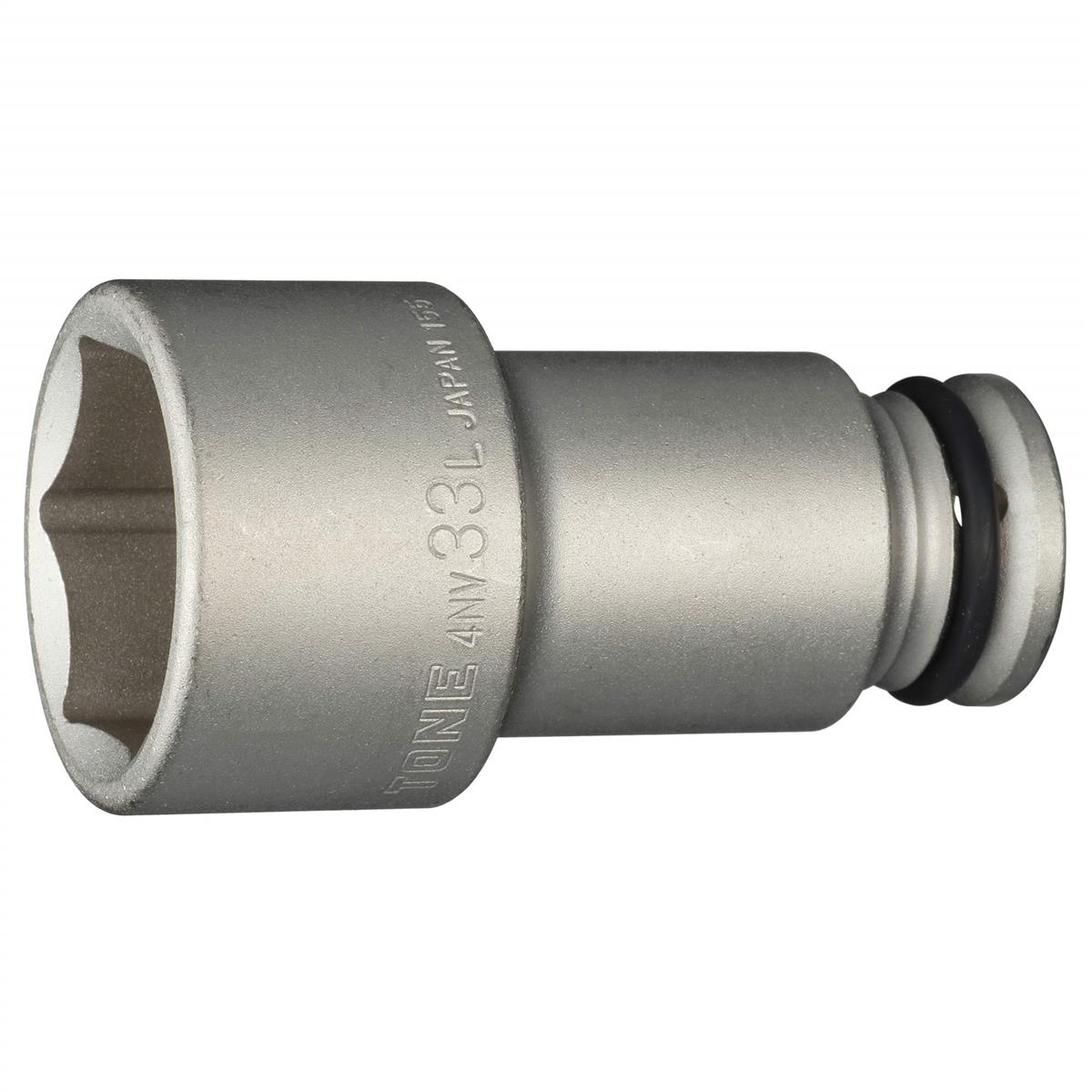 トネ(TONE) インパクト用ロングソケット 4NV-33L 差込角12.7mm(1/2”) 二面幅33mm
