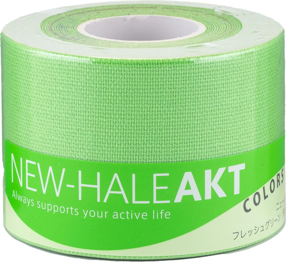 New-HALE(ニューハレ) テーピングテープ ロールタイプ ひじ ひざ 関節 筋肉 サポート AKT Colors フレッシュグリーン (5cm×5m) 731529