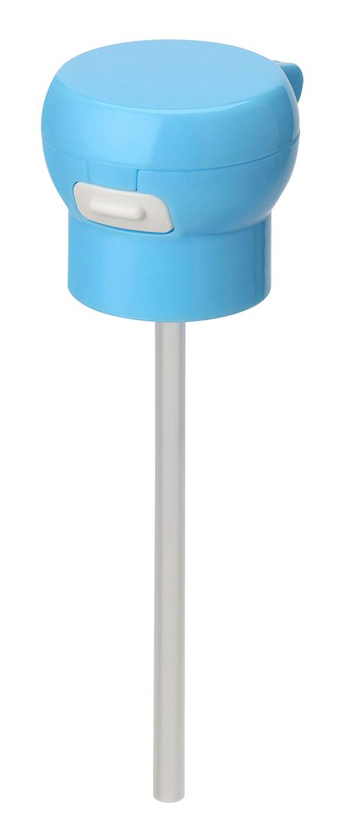 小森樹脂 ペットボトル ストローキャップ アタッチメント付き ブルー ∅4.1×約13cm 25×H41cm