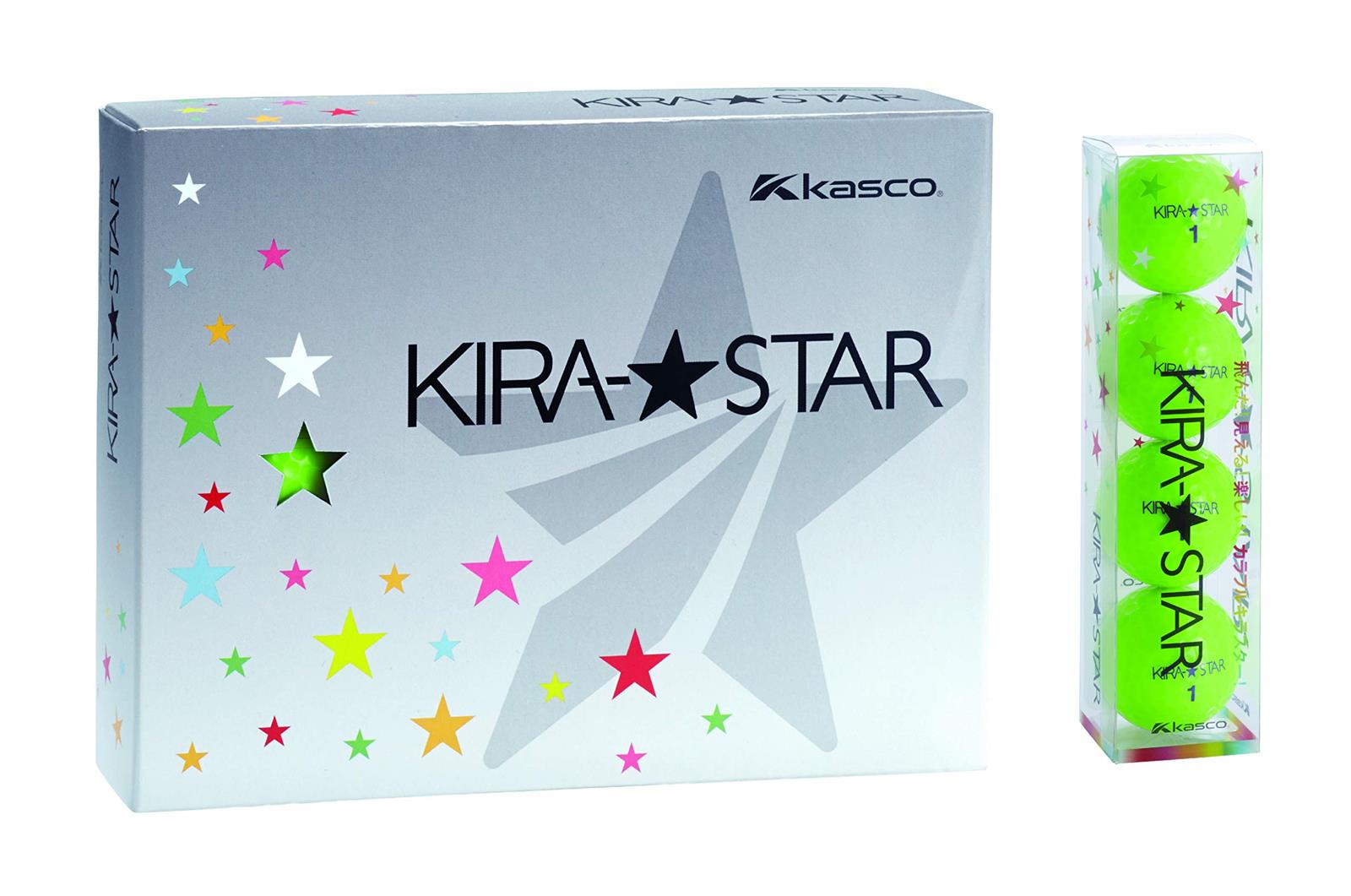 キャスコ(Kasco) ゴルフボール KIRA STAR2 キラスター2N ライム ダース