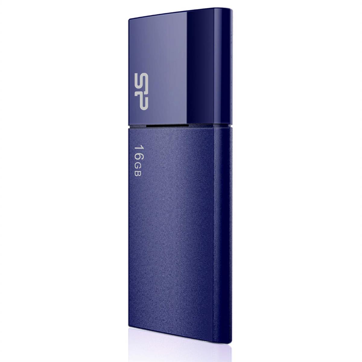 シリコンパワー USBメモリ 16GB USB3.0 スライド式 Blaze B05 ネイビーブルー SP016GBUF3B05V1D