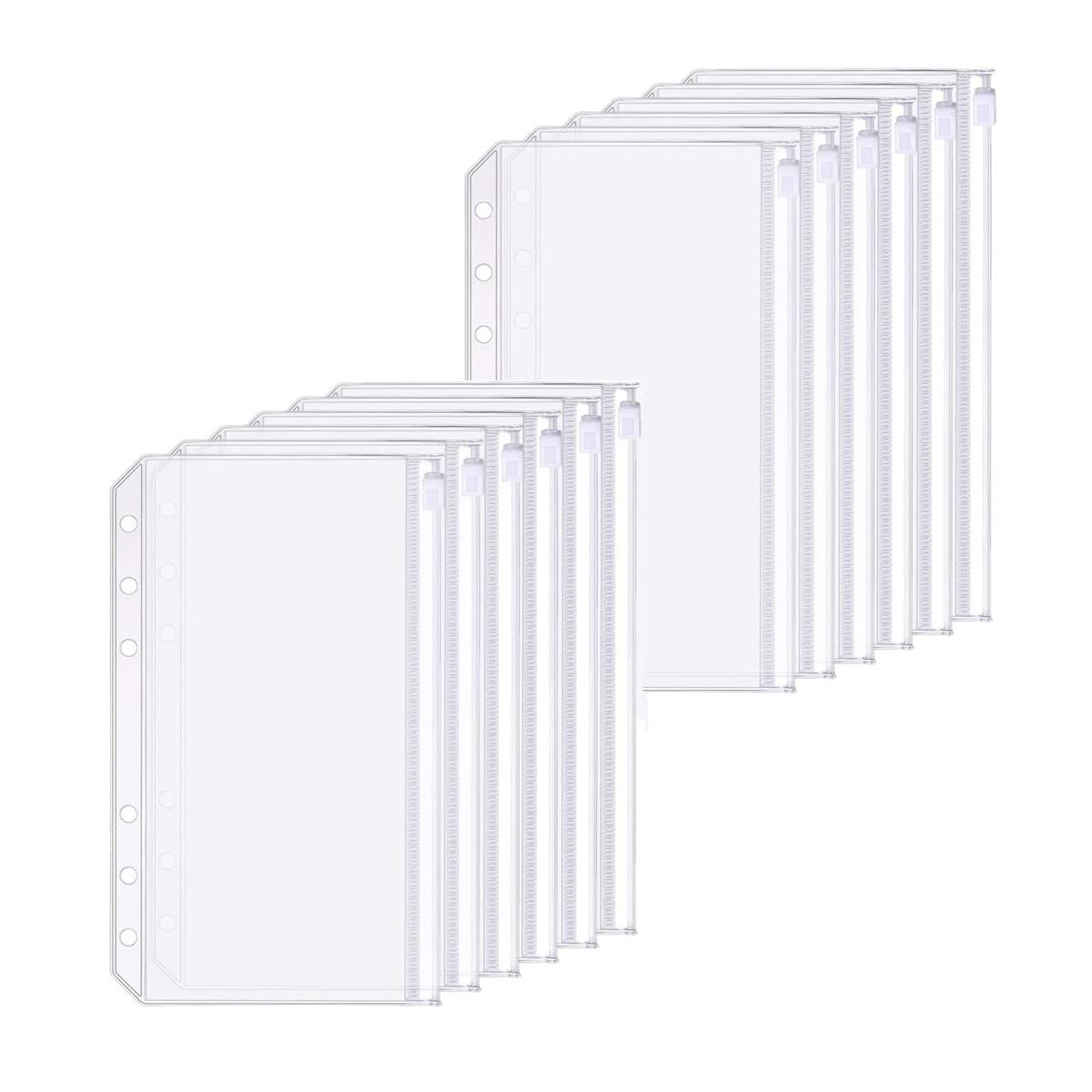 DFsucces バインダーポケット 6穴 システム手帳ポケット ルーズリーフ 書類ファイリングバッグ ファス..